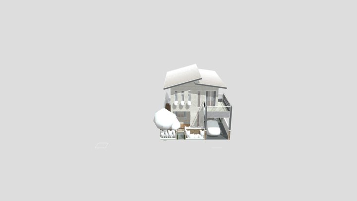 10x15 lot area House Design 1 3D Model