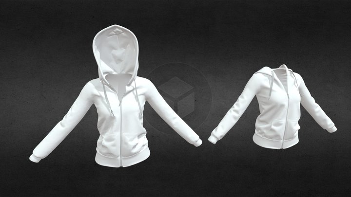 Ladies Hoodie 3D Model