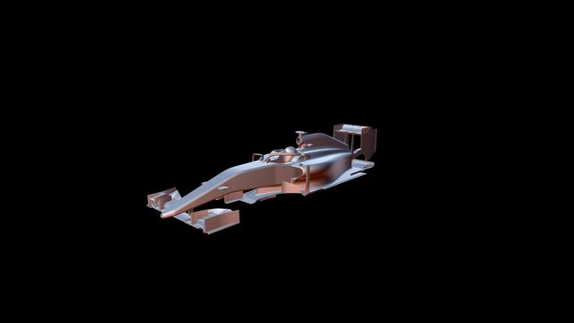 F1 Car HALO & Vertical Blades 3D Model