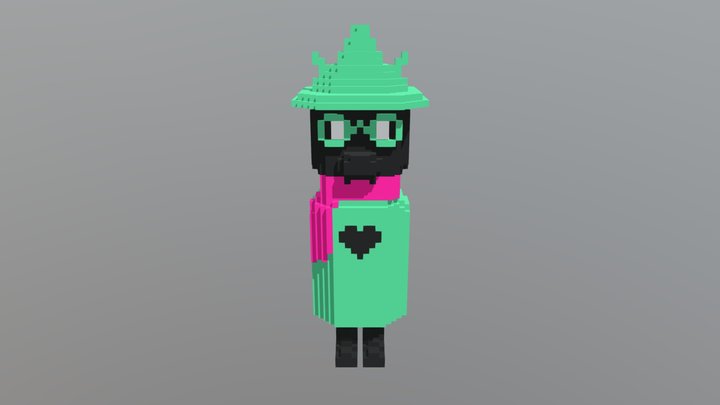 Voxel Ralsei 3D Model