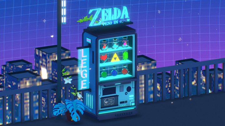Zelda Vending Machine 2D to 3D 3D Model