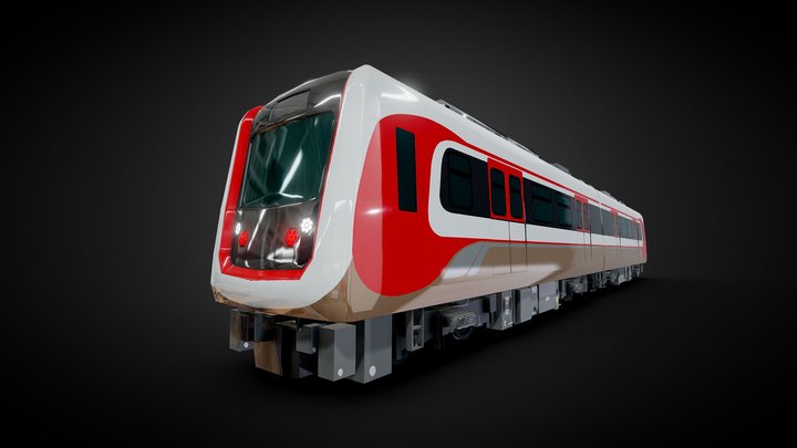 LRT Jakarta Velodrome Rapid Train 3D Model