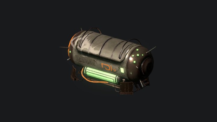 Fallen treasure chest 3D Model