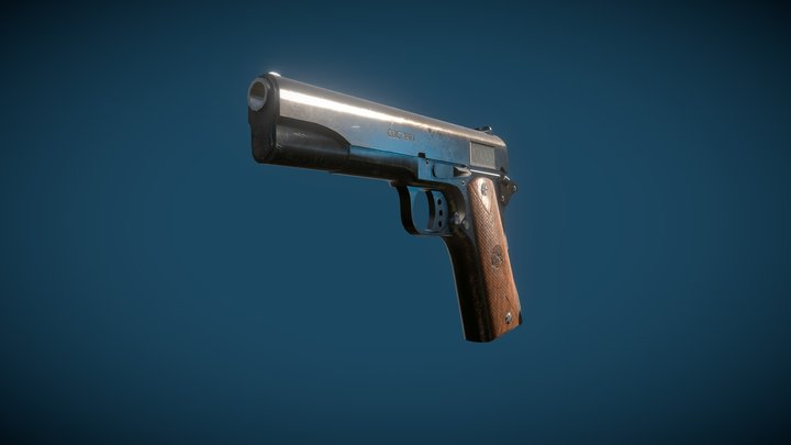 Colt 1911 - 4K Resolution 3D Model