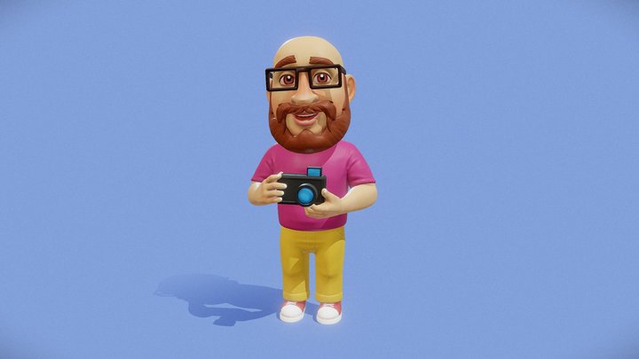 Happy Photographer 3D Model