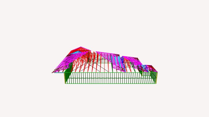 T9598H2 Truss Layout 3D Export 3D Model