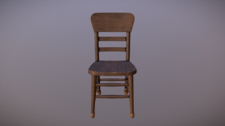 Wood Chair 3D Model