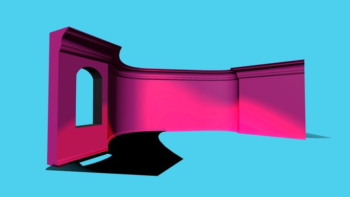 стена с окном 3D Model
