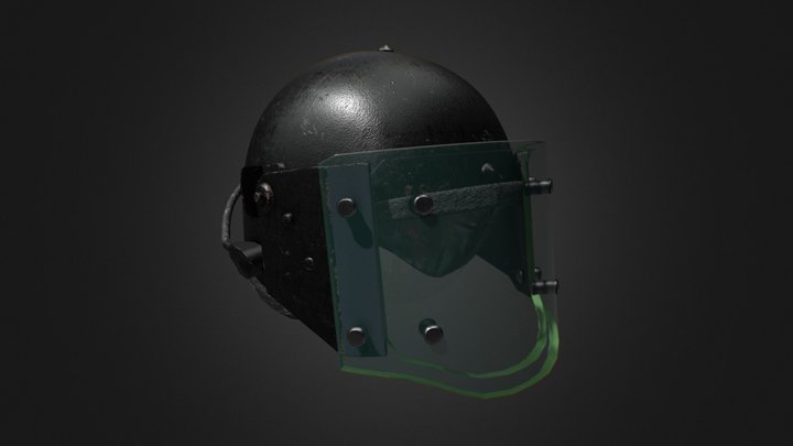 Russian Police Helmet ZSh-1-2M 3D Model