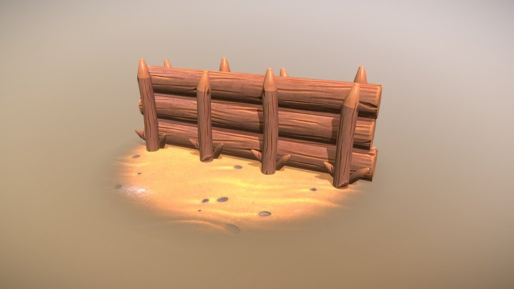 10001 - Wooden Fence 3D Model