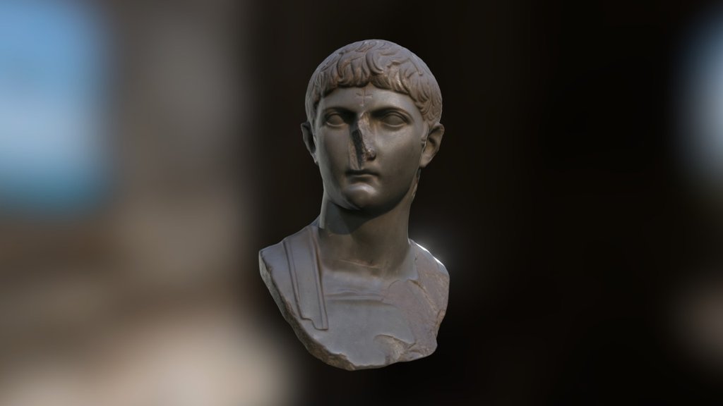 Green basanite bust of Germanicus Caesar
