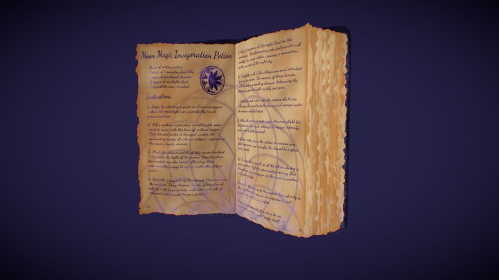 Alchemy Recipe Book 3D Model