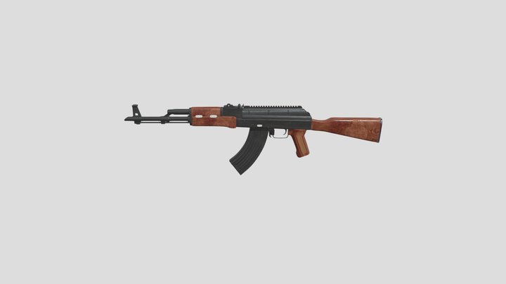 High resoultion AKM gun model 3d 3D Model