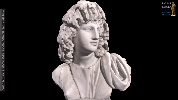 3D rendering of Muse (Melpomene)