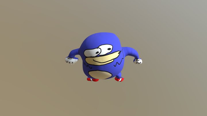 Knuckles Blue 3D Model