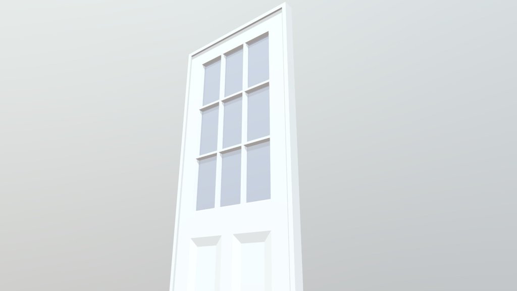 Exterior Fiberglass Door 9-Lite 2-Panel