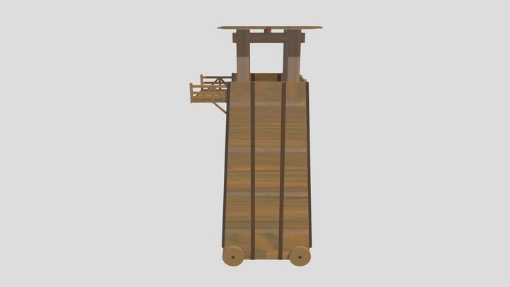 Medieval siege tower 3D Model