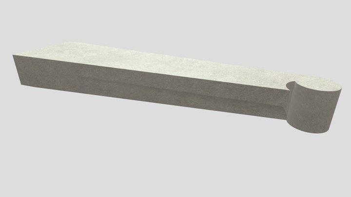 Wasserschloss Oberau - Wendeltreppe Stufe 3D Model