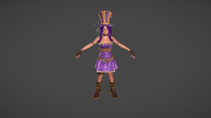 Lol Caitlyn A 3d Model Collection By Catshby Catshby Sketchfab