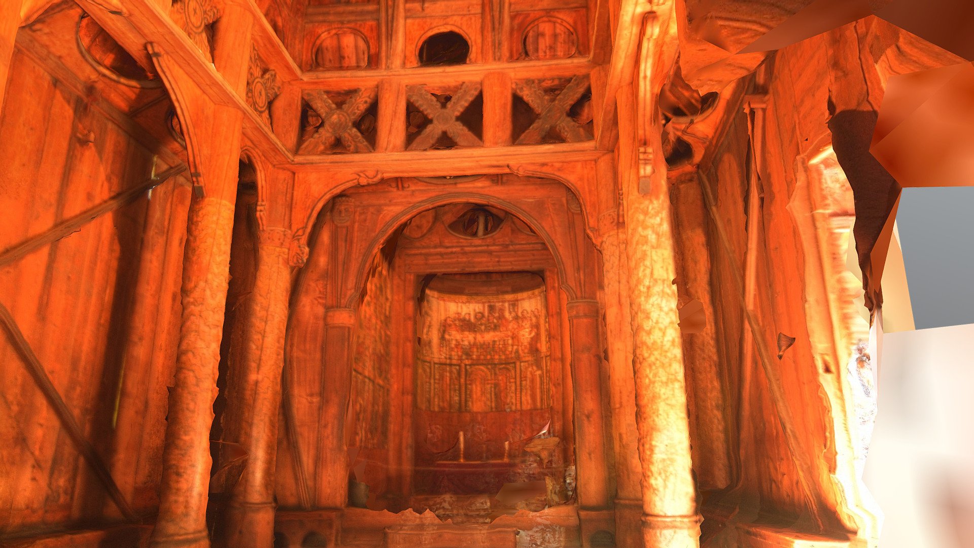 Stave Church Interior