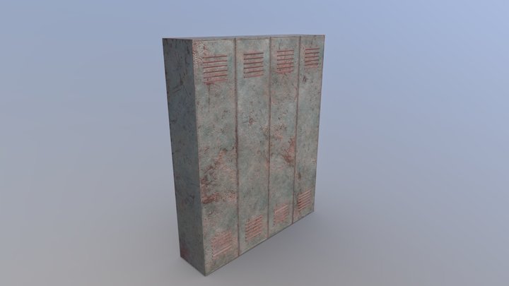Metal Painted Rusty Wardrobe Lockers – Modelo 3D gratuito STL