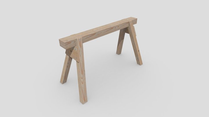 Wooden Artist Easel - 3D Model by iQuon