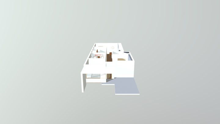 Final house - with doors open 3D Model
