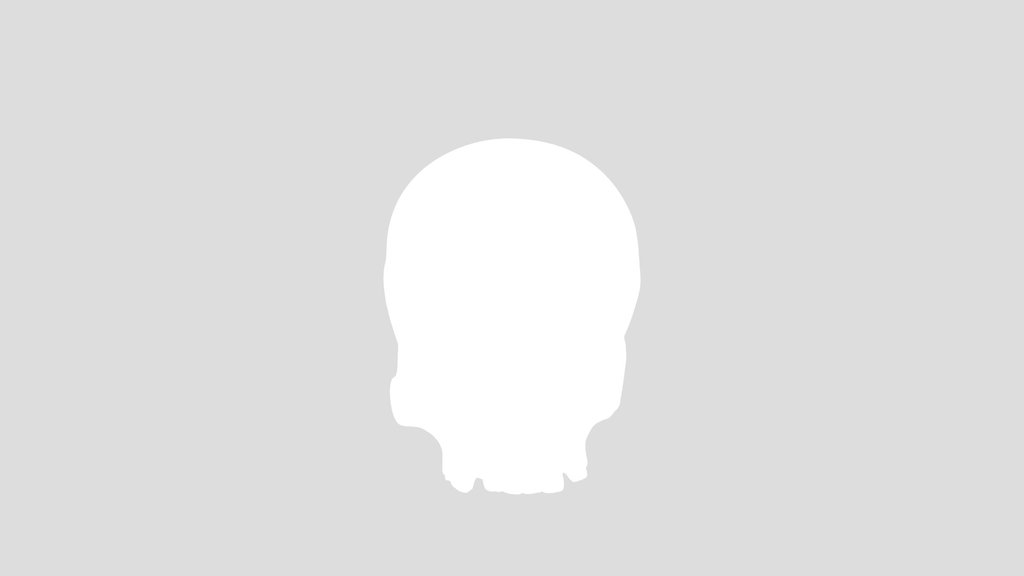 Old Human Skull Modell
