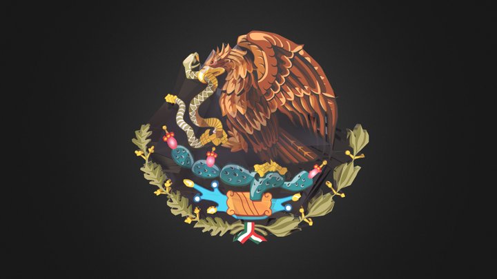 Mexican Coat of Arms | Escudo Mexicano 3D Model