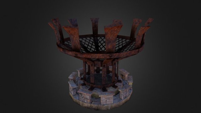 Videogame Brazier 3D Model
