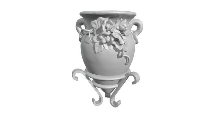 Vase with pedestal 3D Model