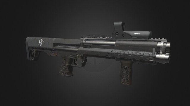 KSG 12 Gauge Shotgun 3D Model