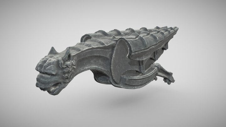 Waterspout Gargoyle "Pteropanther" 3D Model