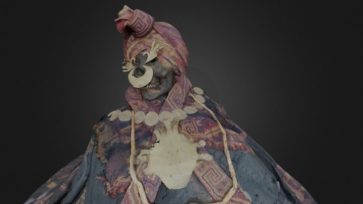 Funerary wrap and mummy 3D Model