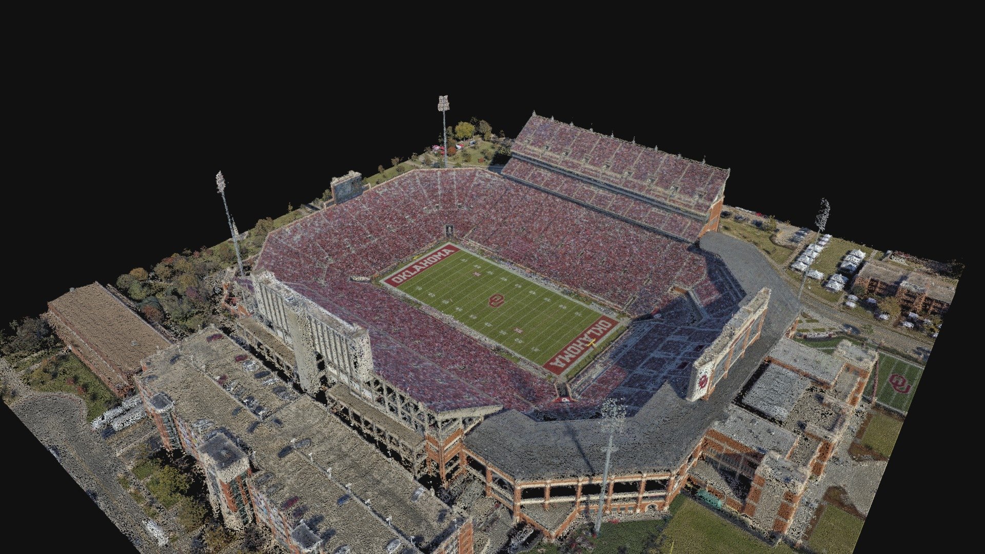 OU Football Stadium Gameday 2018 3D model by aerialok (aerialok