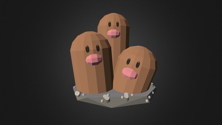 Dugtrio 3D Model