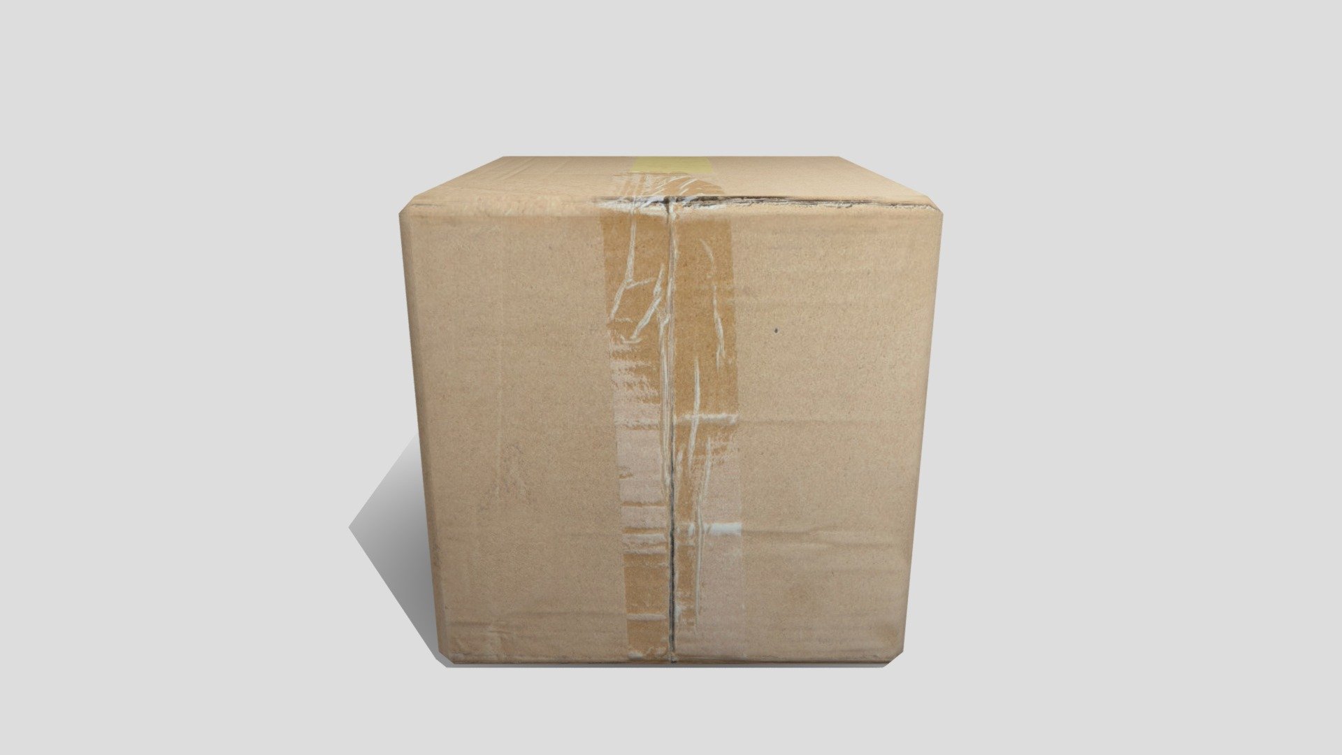 LowPoly Cardboard Box — Sketchfab embed 3D viewer