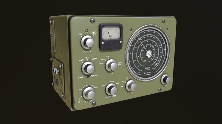 Radio Receiver (Sailor Type 46T) 3D Model