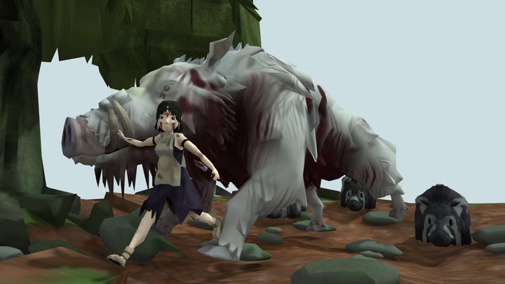 princess mononoke scene 3D Model