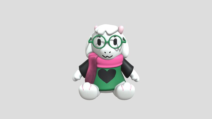 Hatless Ralsei Plush 3D Model