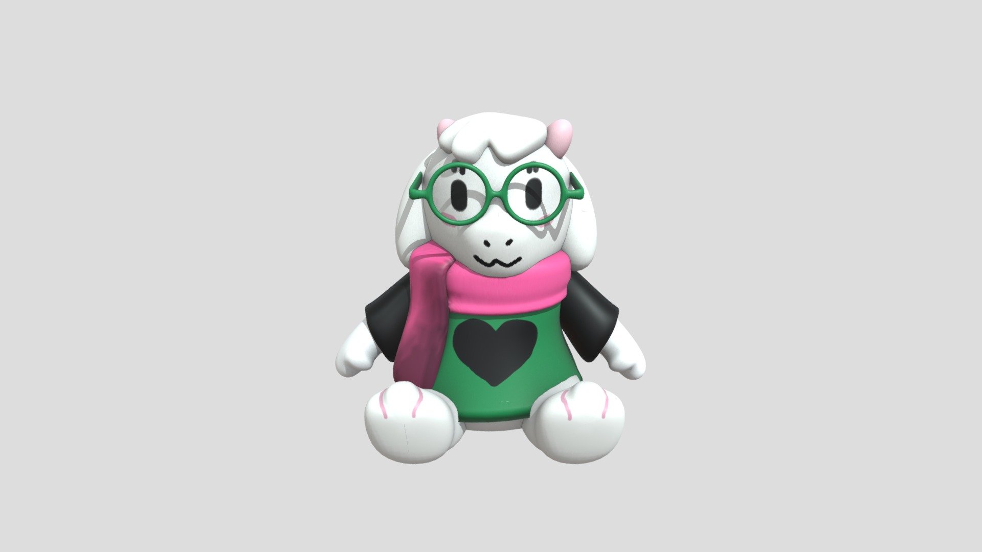 Hatless Ralsei Plush - Download Free 3D model by haiderhabibi [f2b42d0