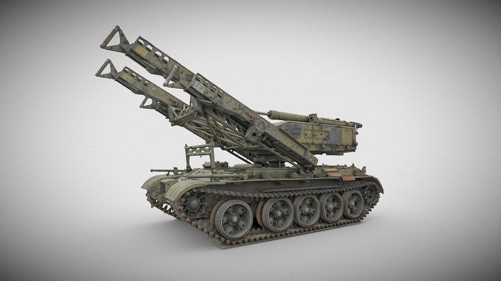 Self-propelled rocket launcher S-125 Newa 01 3D Model