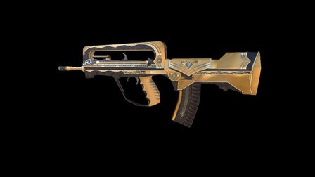 CS:GO Imperial Famas | Gold 3D Model