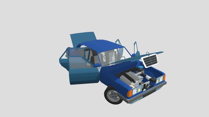 Mercedes-Benz 190E Low Poly – Game Ready 3D Car