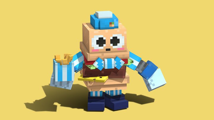 Lou Hamburguer Skin - MINECRAFT 3D Model