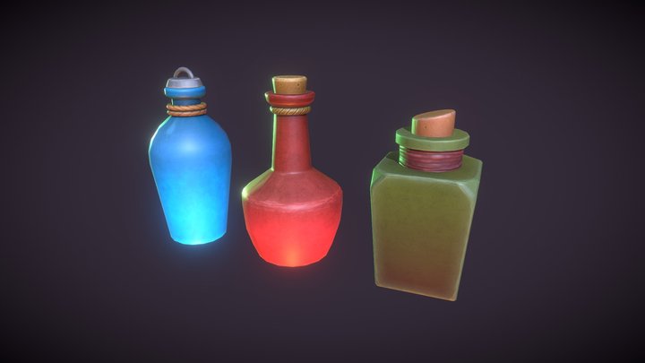 Asset Kit - Potions (Animation & Unity files) 3D Model