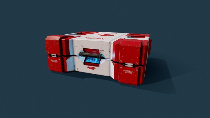 SKVOT Lesson / Sci-Fi Container / Medpack 3D Model