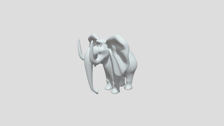CARTOON STYLE ELEPHANT 3D Model