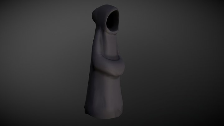 Hooded Figure Statue 3D Model
