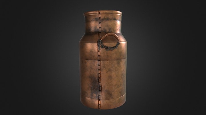 Brass Milk Can 3D Model